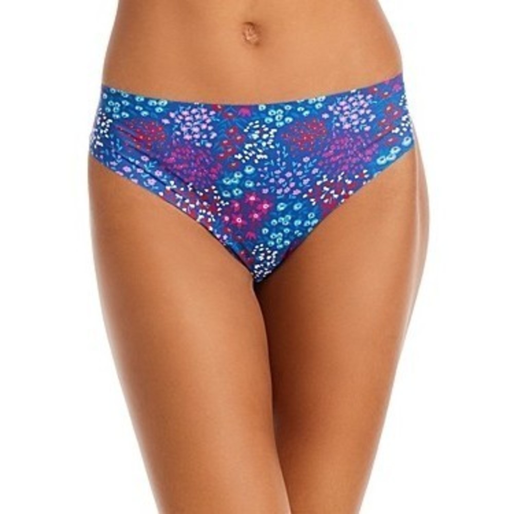 AQUA INTIMATES Seamless Thong Multicolor Cotton/Spandex, S